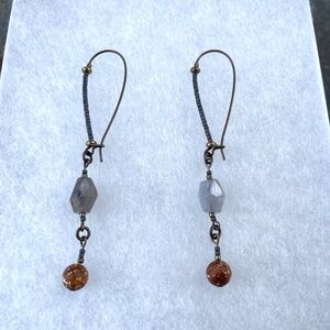 Peruvian Connection long Earrings w/ stone, beads